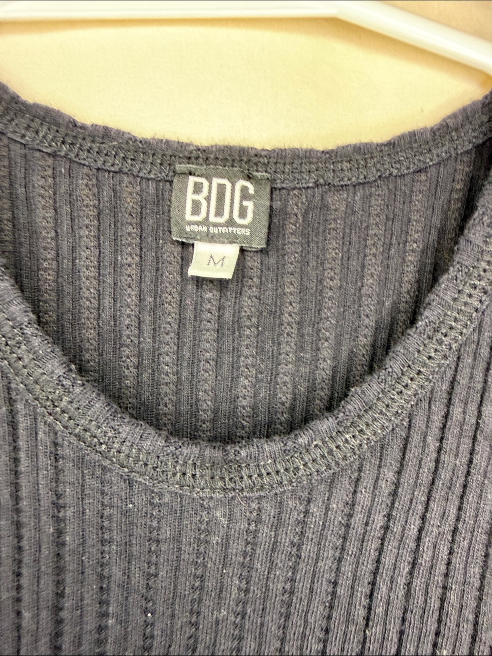 BDG Black Ribbed Racerback Tank - Picture 3 of 3
